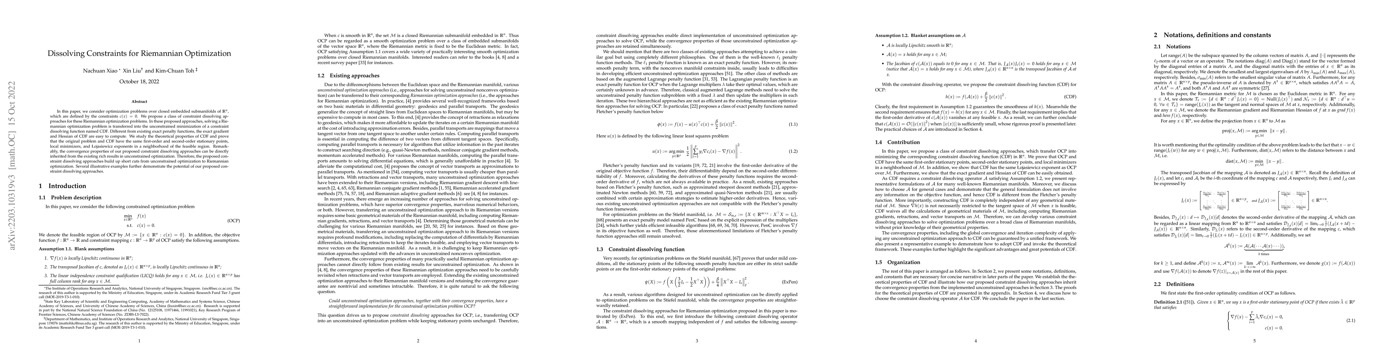 Thumbnail for Dissolving Constraints for Riemannian Optimization