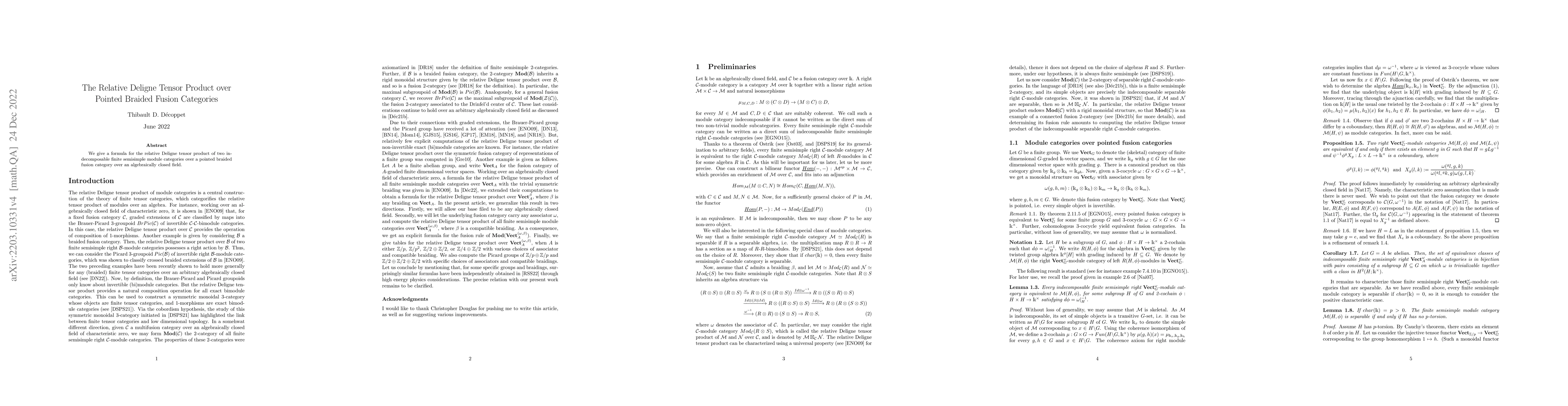 Thumbnail for The Relative Deligne Tensor Product over Pointed Braided Fusion
  Categories