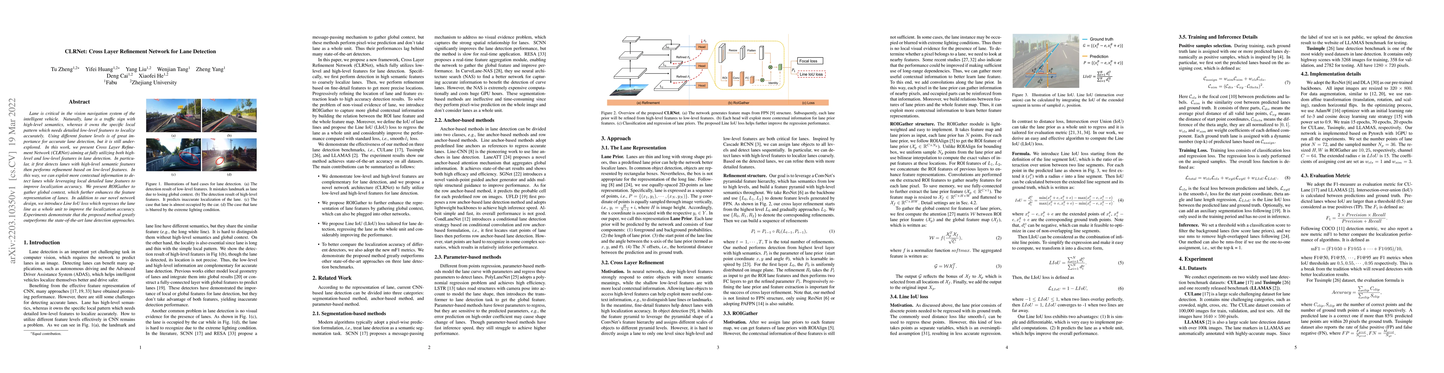 Thumbnail for CLRNet: Cross Layer Refinement Network for Lane Detection