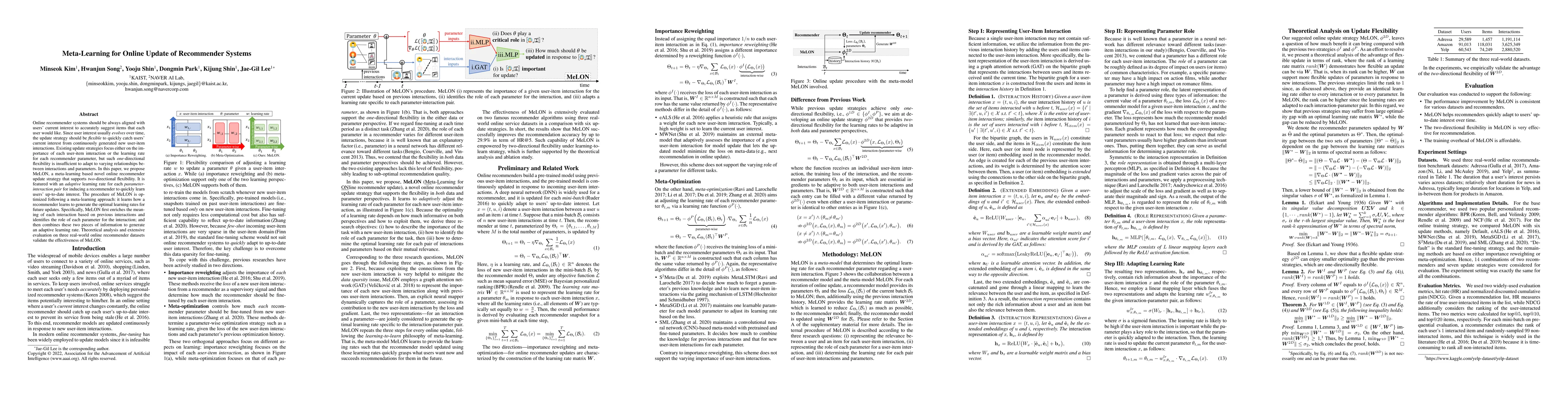 Thumbnail for Meta-Learning for Online Update of Recommender Systems