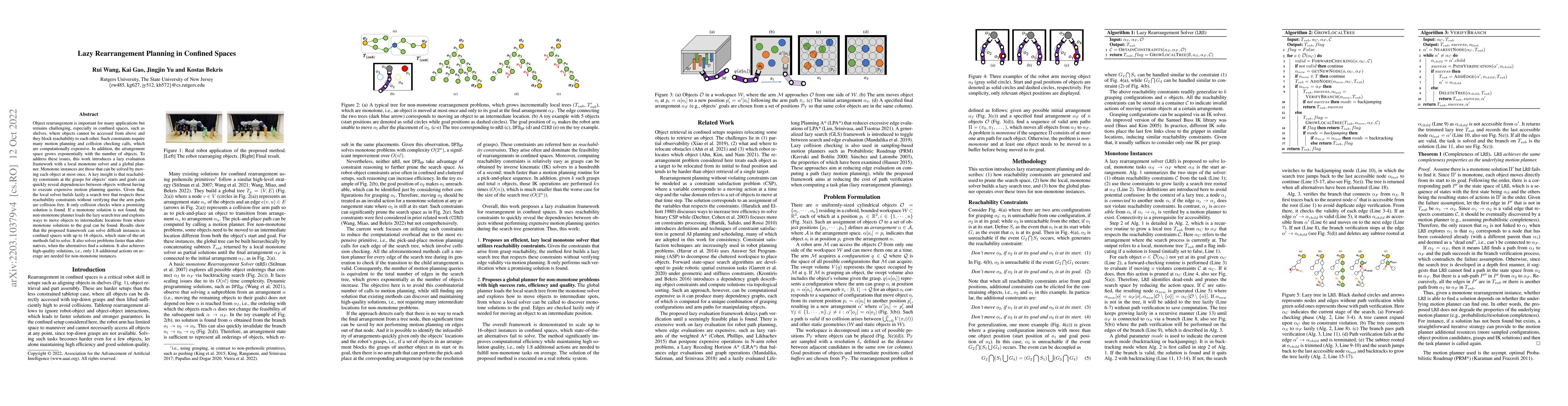 Thumbnail for Lazy Rearrangement Planning in Confined Spaces