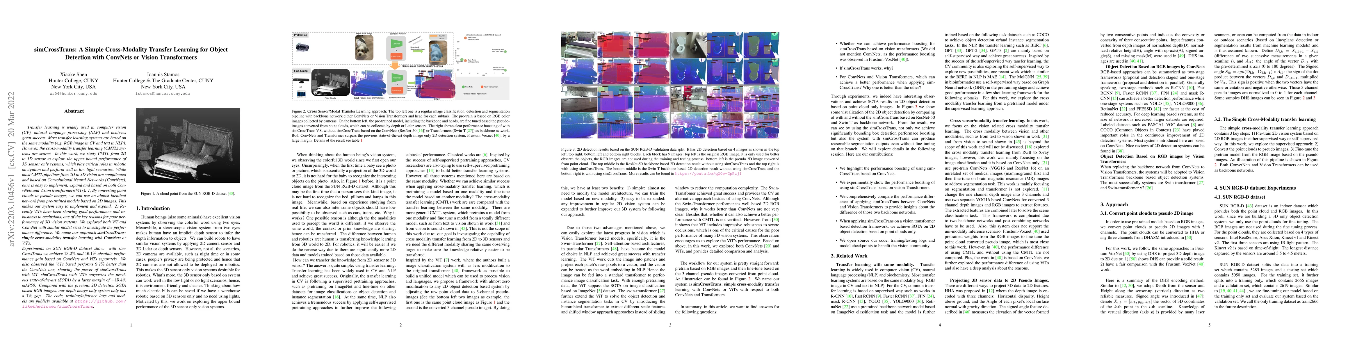 Thumbnail for simCrossTrans: A Simple Cross-Modality Transfer Learning for Object
  Detection with ConvNets or Vision Transformers