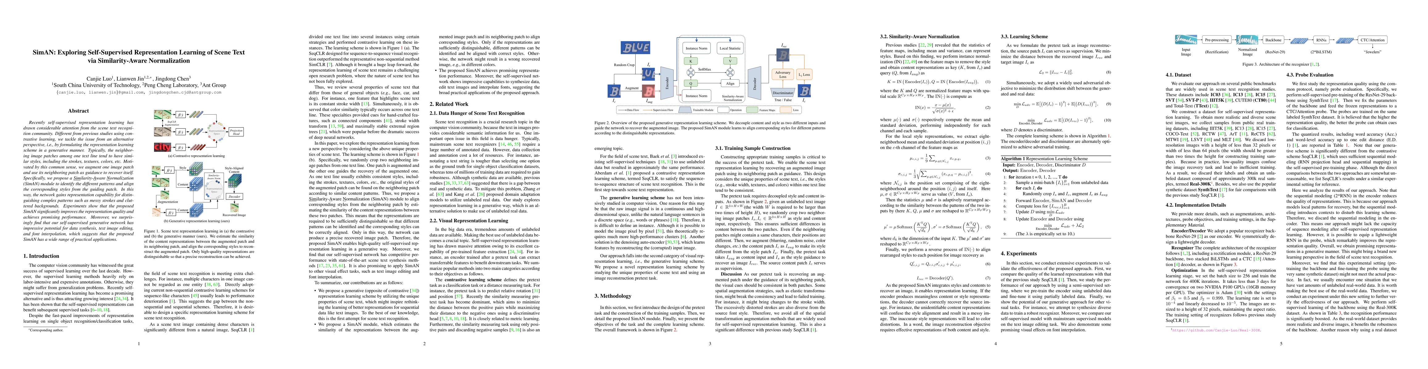 Thumbnail for SimAN: Exploring Self-Supervised Representation Learning of Scene Text
  via Similarity-Aware Normalization