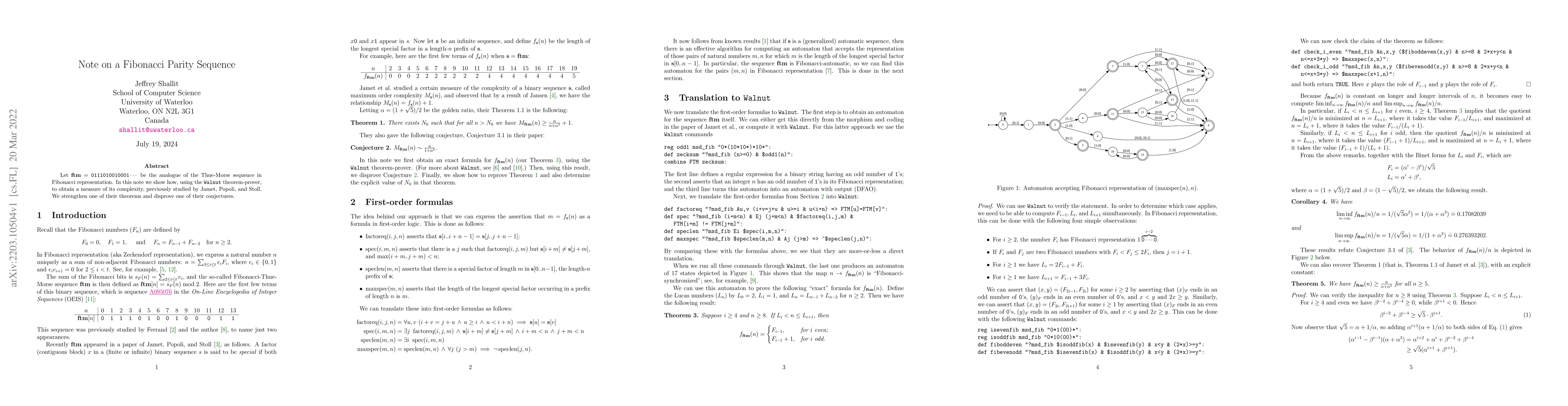 Thumbnail for Note on a Fibonacci Parity Sequence