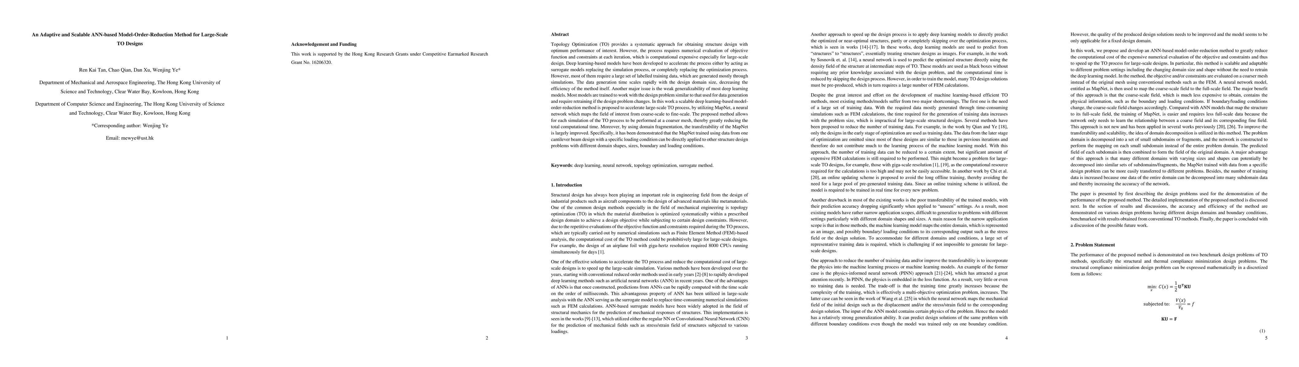 Thumbnail for An Adaptive and Scalable ANN-based Model-Order-Reduction Method for
  Large-Scale TO Designs