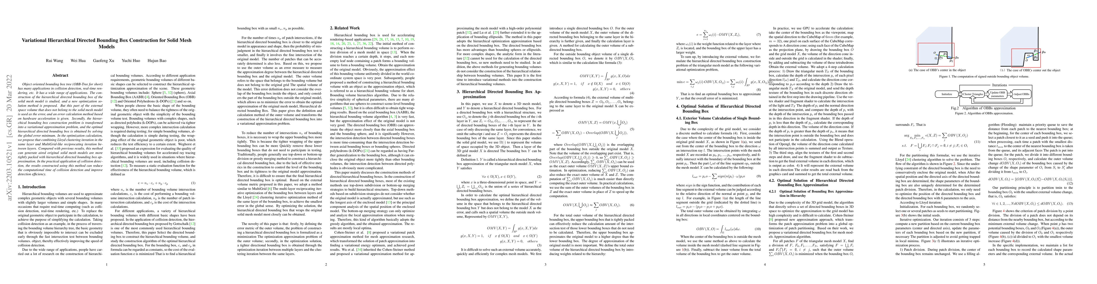 Thumbnail for Variational Hierarchical Directed Bounding Box Construction for Solid
  Mesh Models