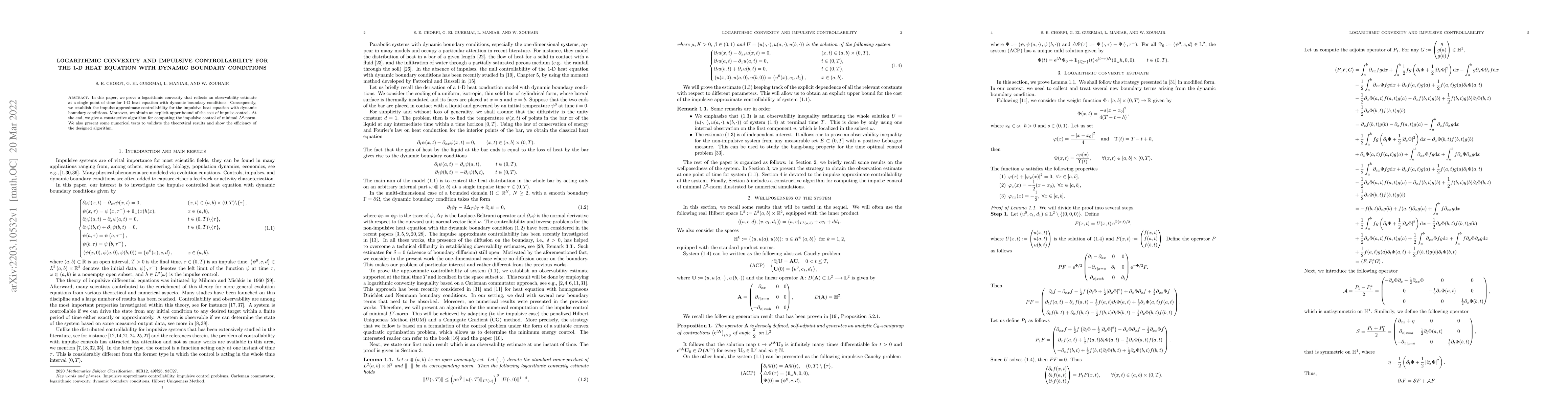 Thumbnail for Logarithmic convexity and impulsive controllability for the 1-D heat
  equation with dynamic boundary conditions