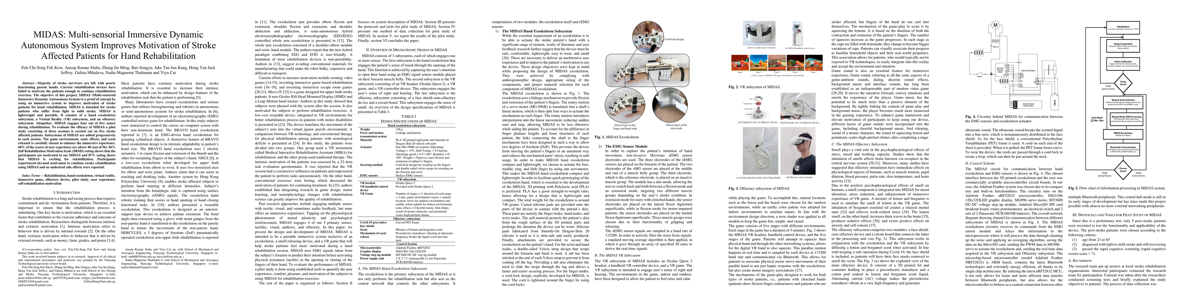 Thumbnail for MIDAS: Multi-sensorial Immersive Dynamic Autonomous System Improves
  Motivation of Stroke Affected Patients for Hand Rehabilitation