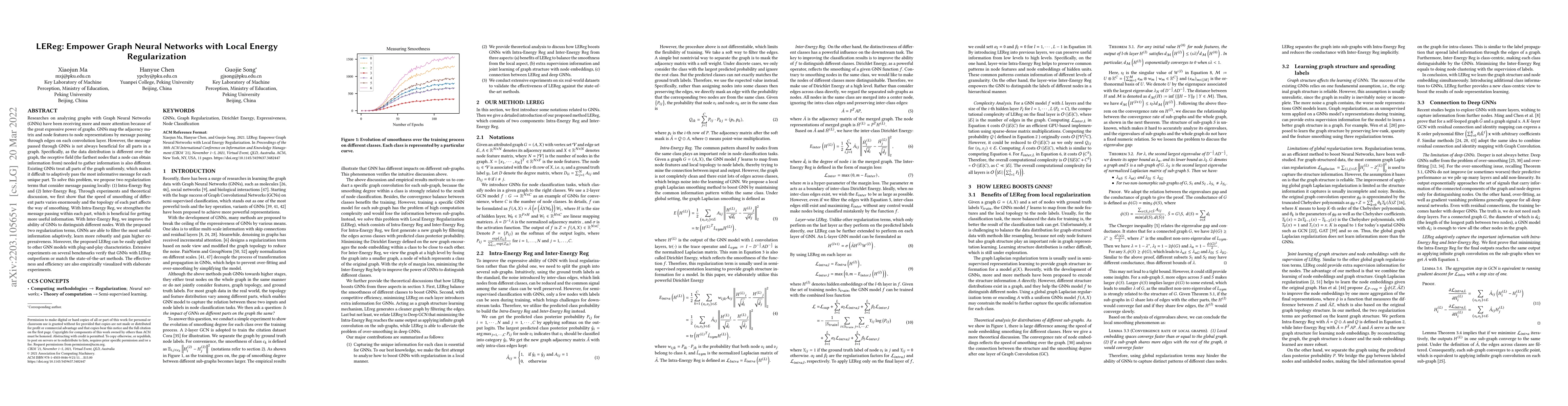 Thumbnail for LEReg: Empower Graph Neural Networks with Local Energy Regularization