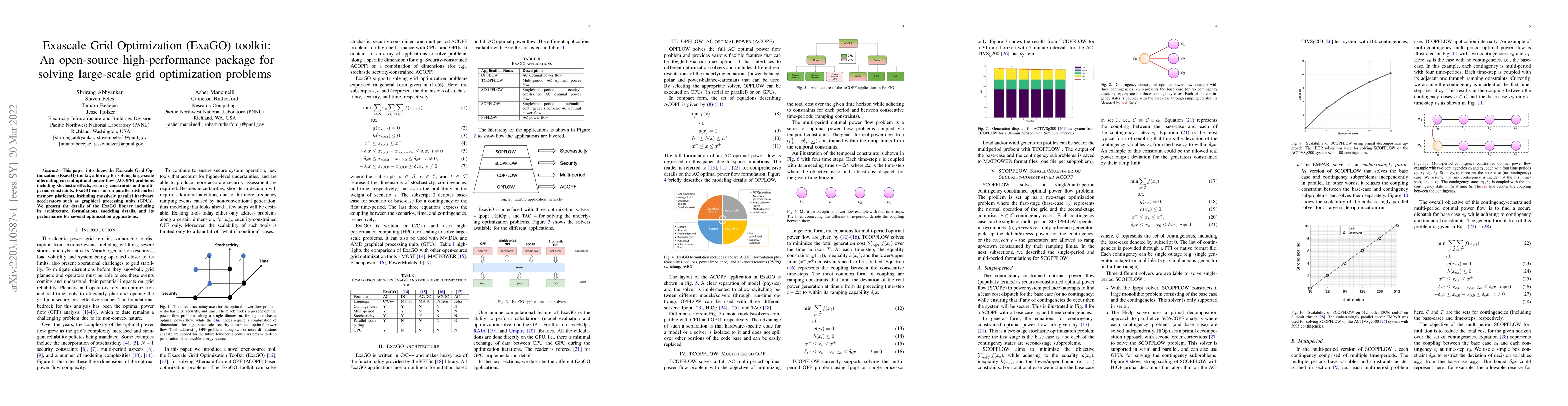Thumbnail for Exascale Grid Optimization (ExaGO) toolkit: An open-source
  high-performance package for solving large-scale grid optimization problems