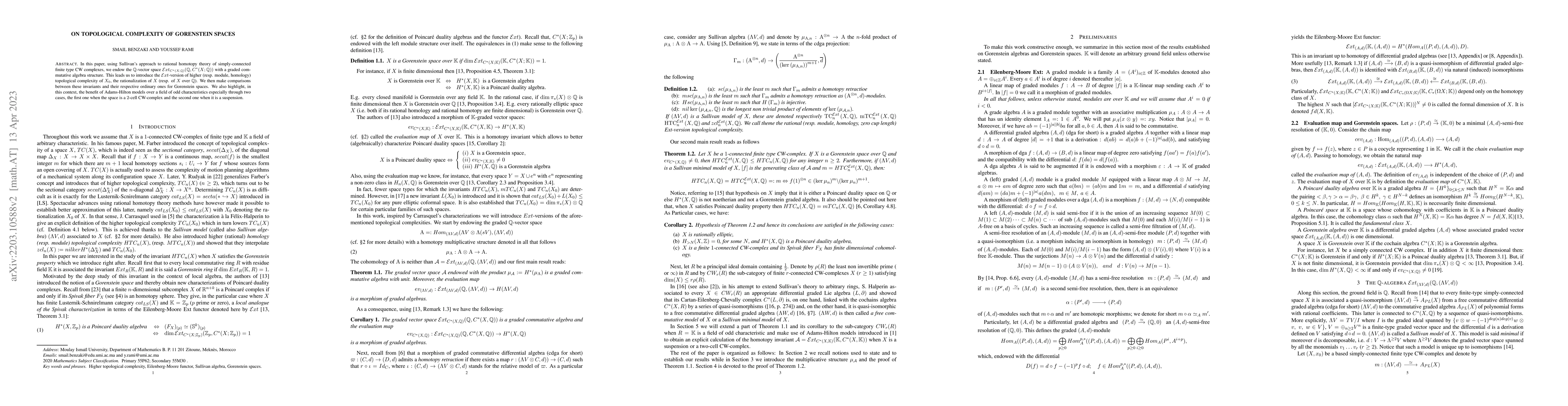 Thumbnail for On Topological Complexity of Gorenstein spaces