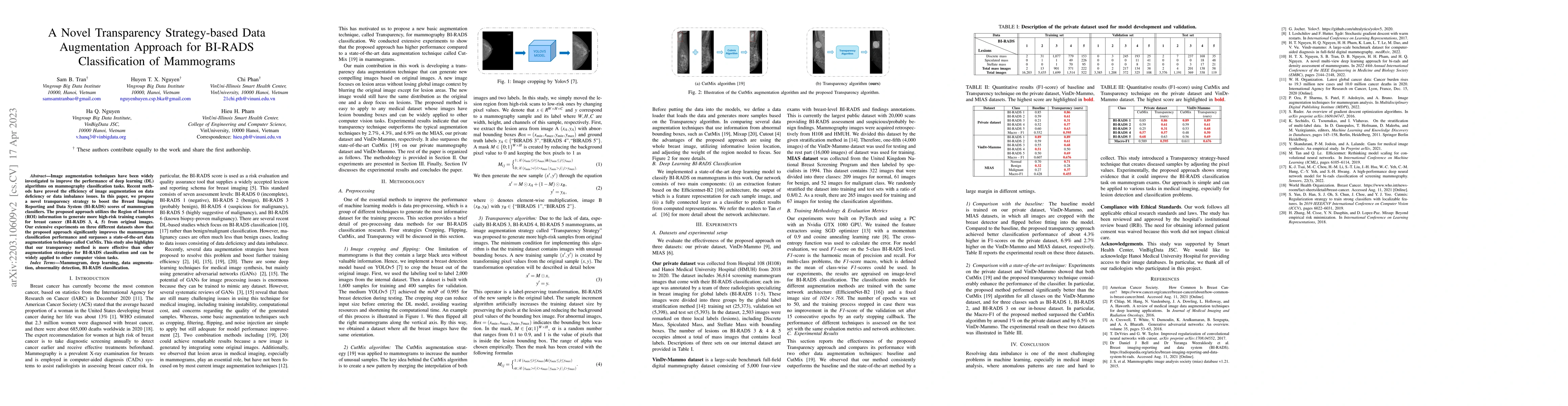 Thumbnail for A Novel Transparency Strategy-based Data Augmentation Approach for
  BI-RADS Classification of Mammograms