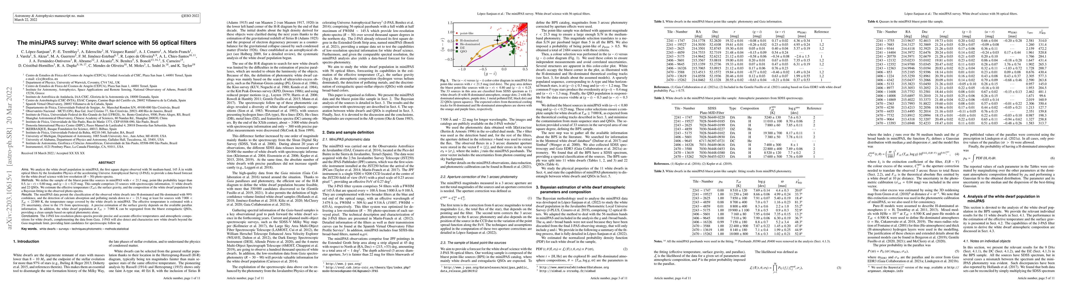Thumbnail for The miniJPAS survey: White dwarf science with 56 optical filters