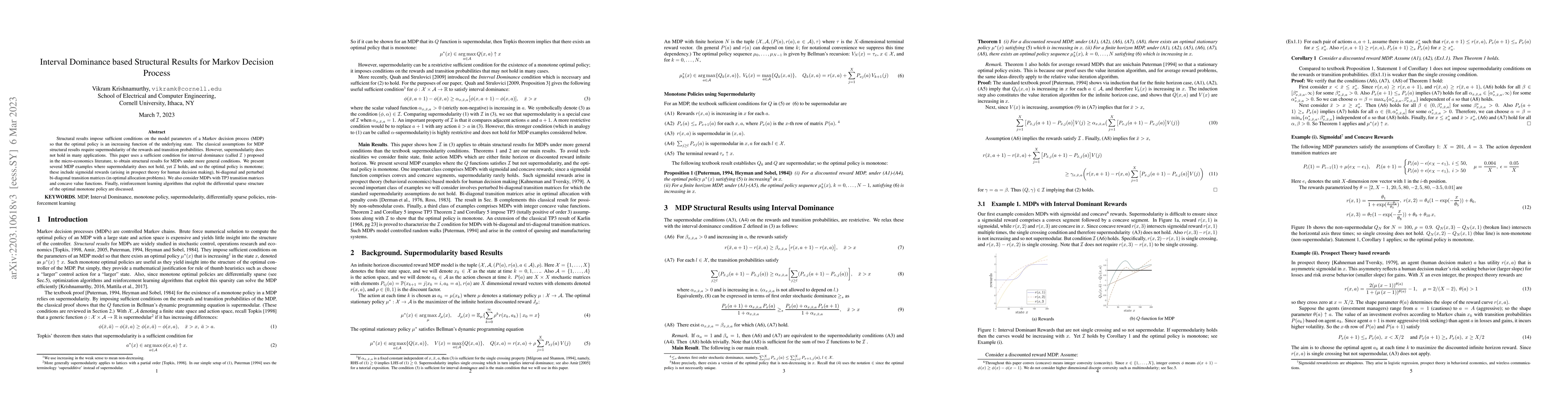 Thumbnail for Interval Dominance based Structural Results for Markov Decision Process