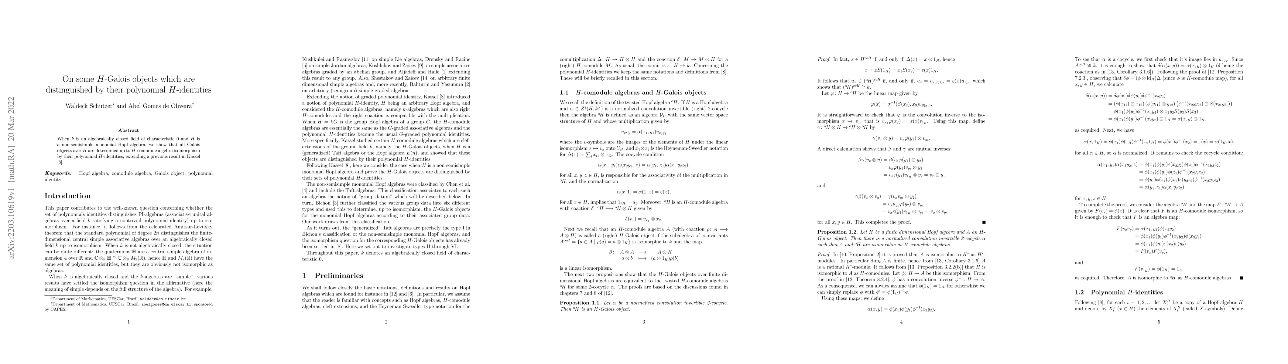 Thumbnail for On some H-Galois objects which are distinguished by their polynomial
  H-identities