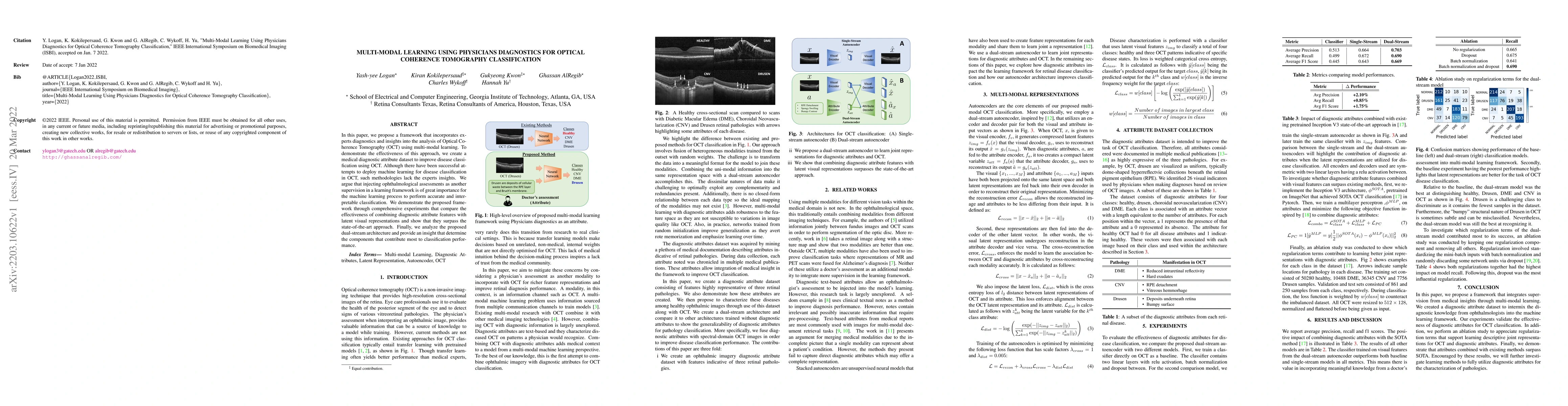 Thumbnail for Multi-Modal Learning Using Physicians Diagnostics for Optical Coherence
  Tomography Classification