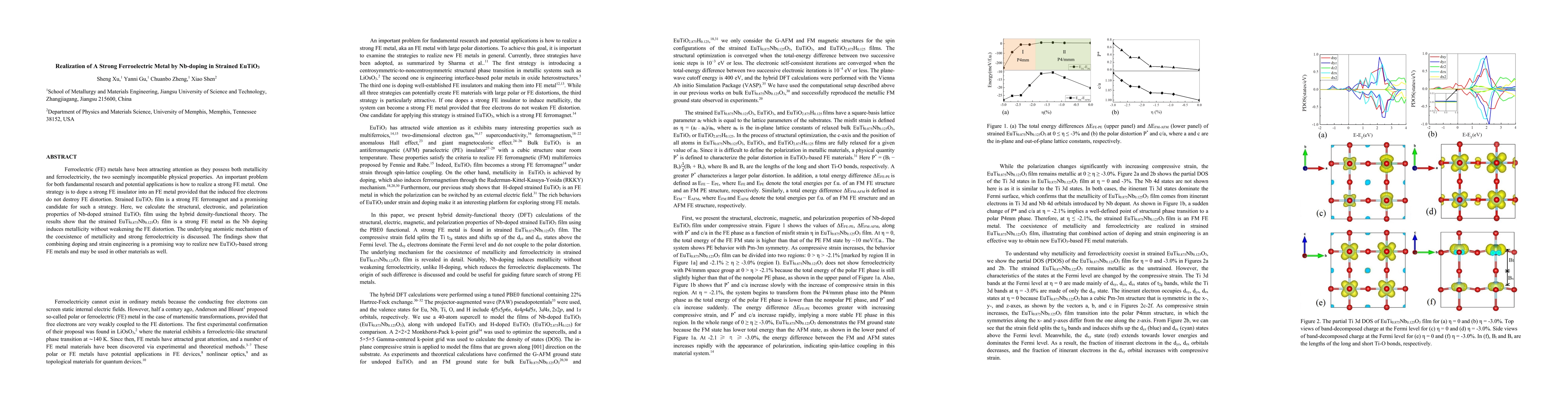 Thumbnail for Realization of A Strong Ferroelectric Metal by Nb-doping in Strained
  EuTiO$_{3}$