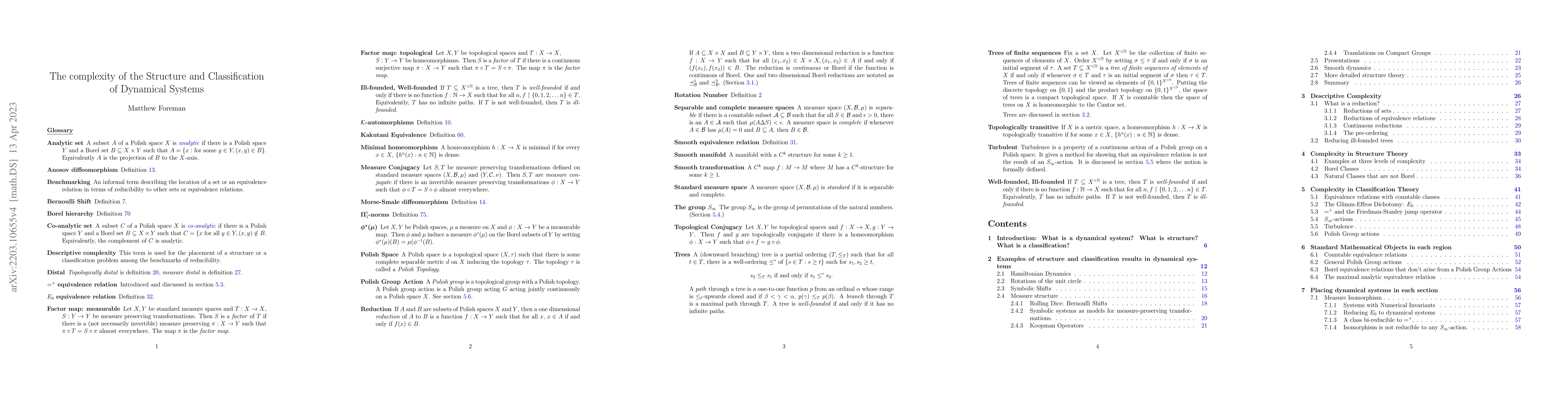 Thumbnail for The complexity of the Structure and Classification of Dynamical Systems