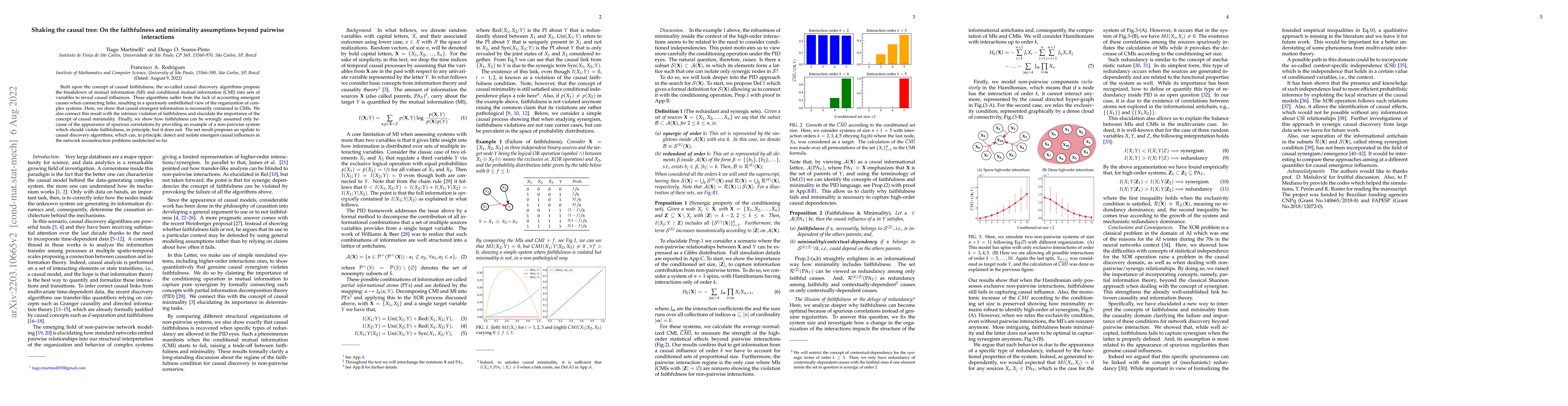 Thumbnail for Shaking the causal tree: On the faithfulness and minimality assumptions
  beyond pairwise interactions