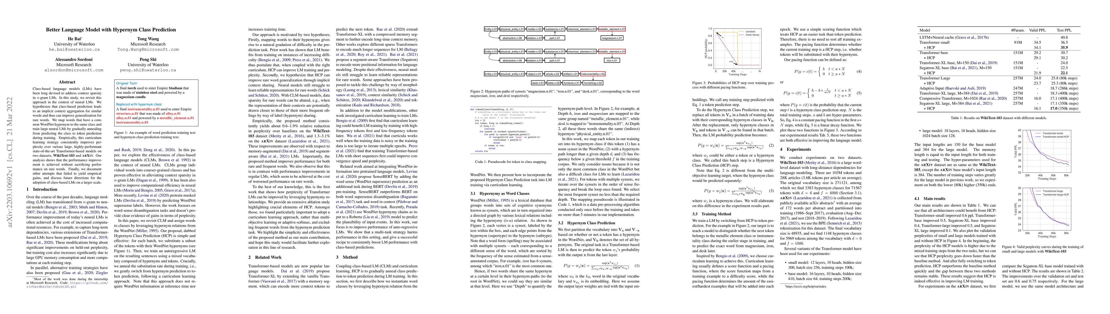 Thumbnail for Better Language Model with Hypernym Class Prediction