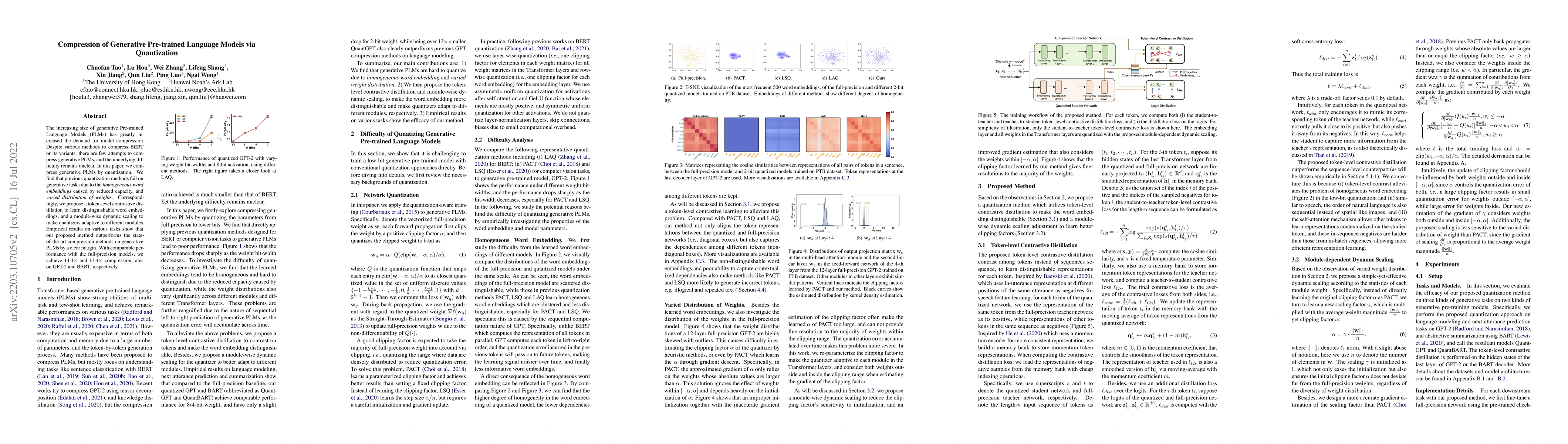 Thumbnail for Compression of Generative Pre-trained Language Models via Quantization