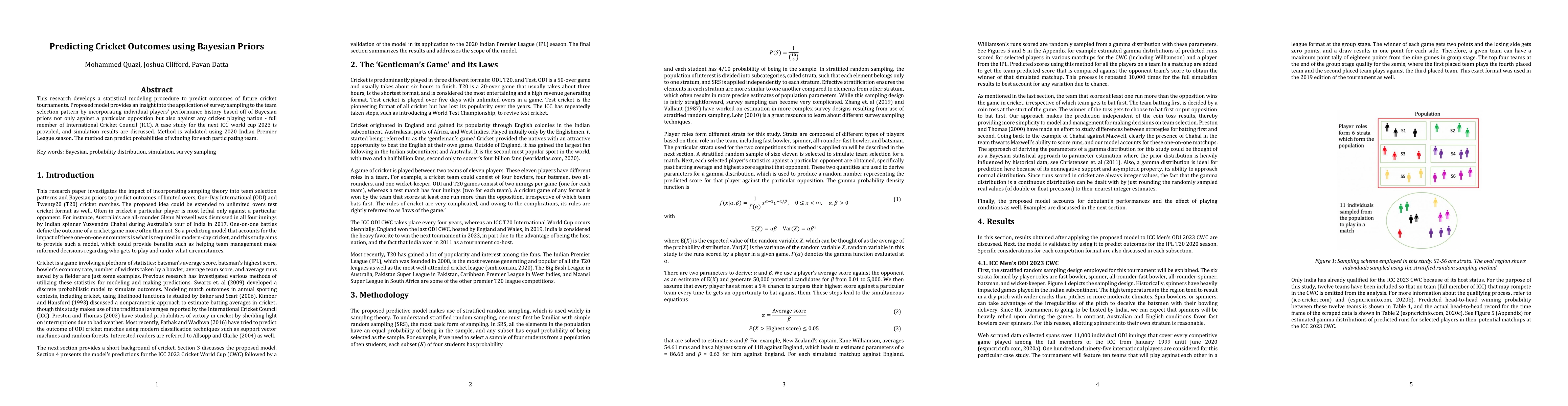 Thumbnail for Predicting Cricket Outcomes using Bayesian Priors