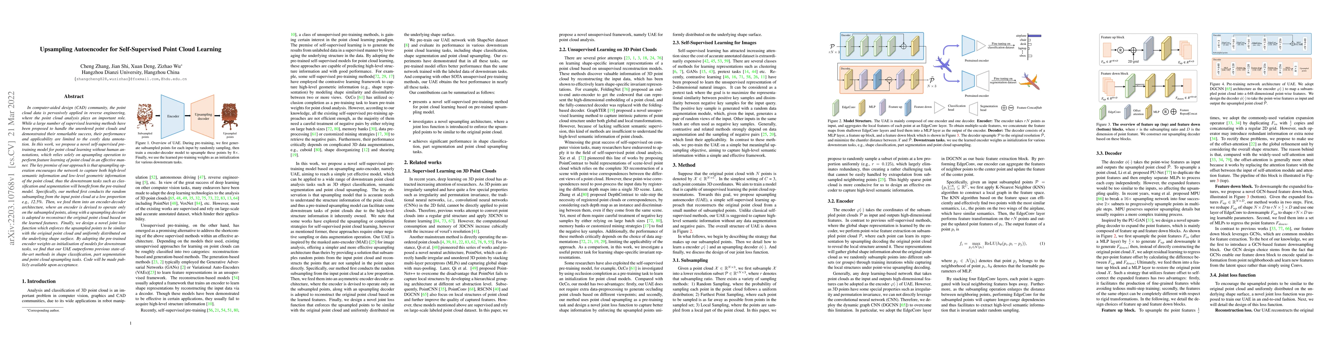 Thumbnail for Upsampling Autoencoder for Self-Supervised Point Cloud Learning