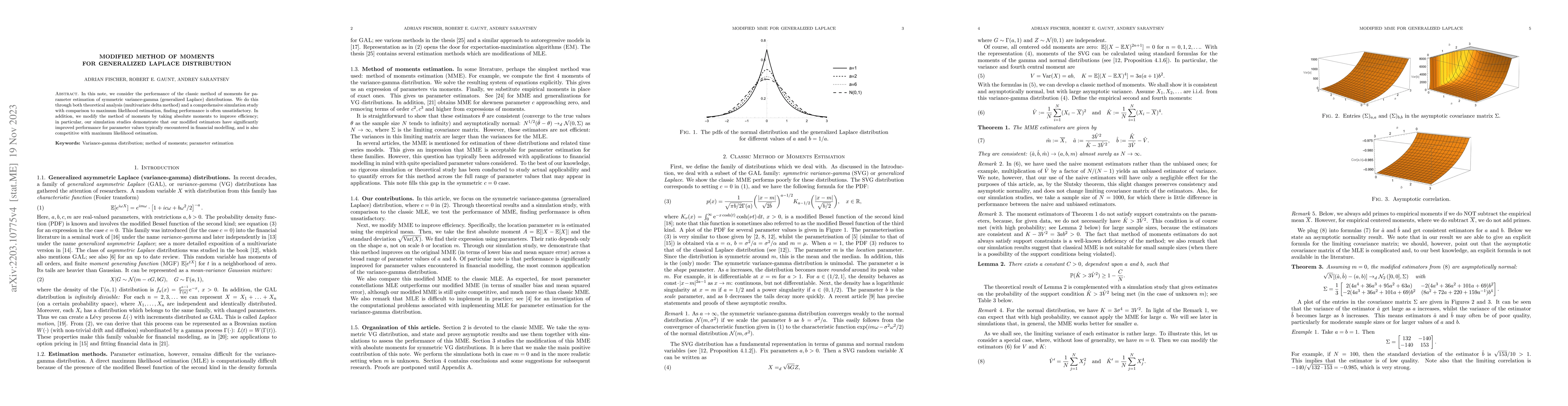 Thumbnail for Modified Method of Moments for Generalized Laplace Distribution