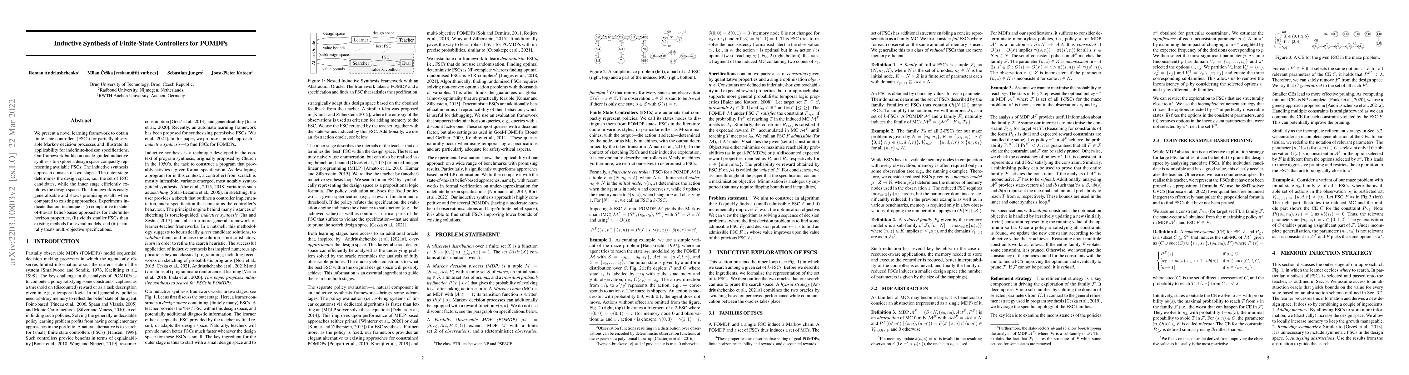 Thumbnail for Inductive Synthesis of Finite-State Controllers for POMDPs