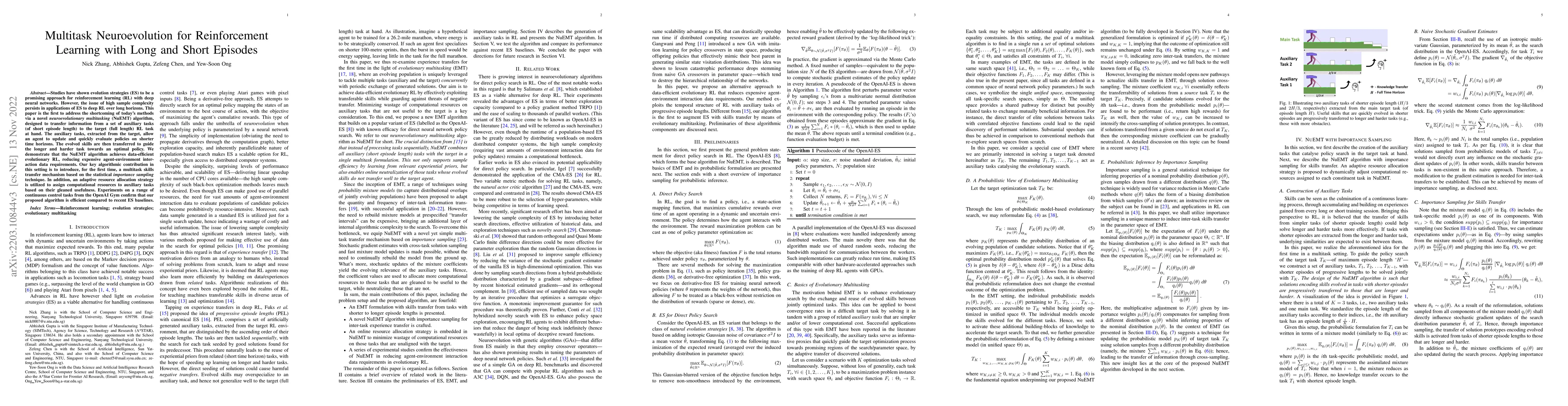 Thumbnail for Multitask Neuroevolution for Reinforcement Learning with Long and Short
  Episodes