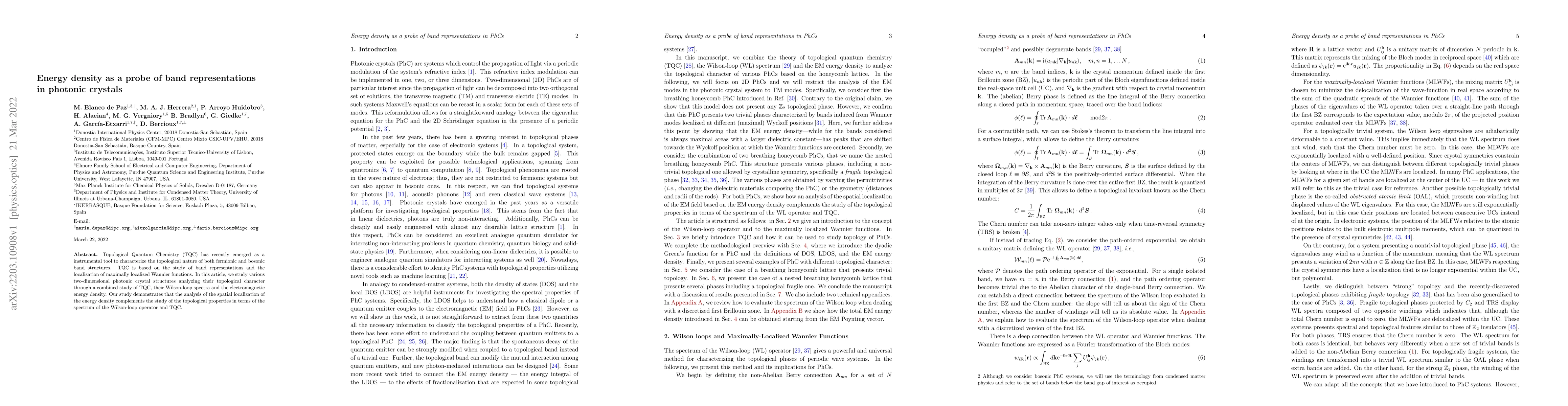 Thumbnail for Energy density as a probe of band representations in photonic crystals