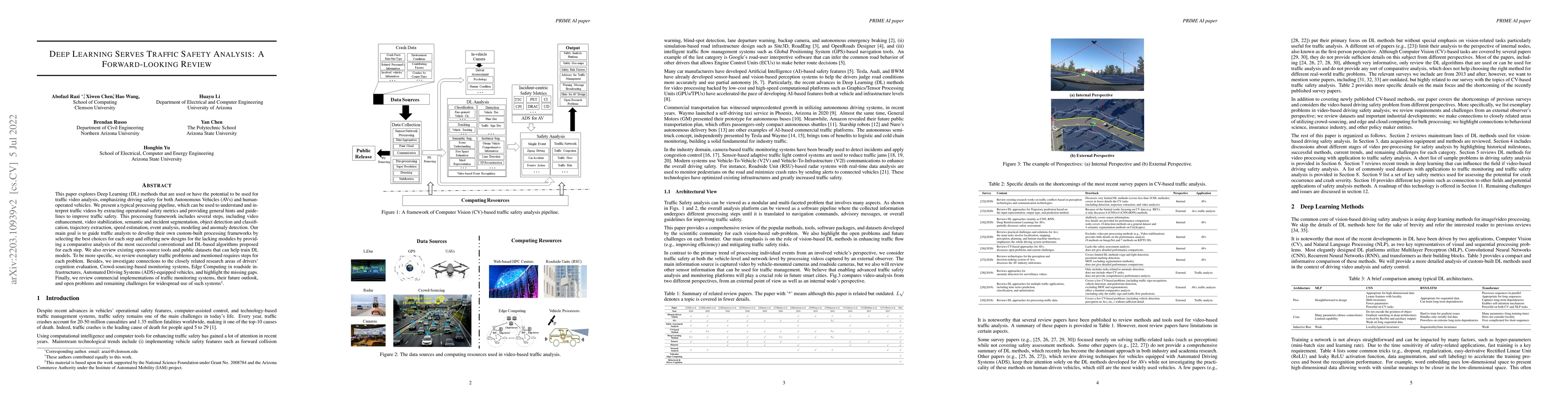 Thumbnail for Deep Learning Serves Traffic Safety Analysis: A Forward-looking Review