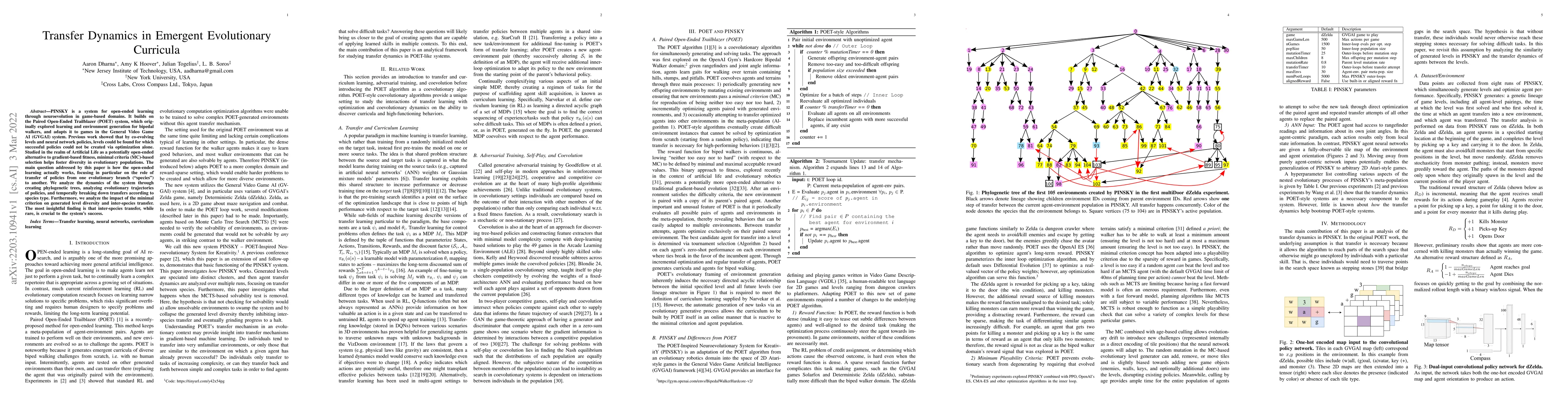 Thumbnail for Transfer Dynamics in Emergent Evolutionary Curricula