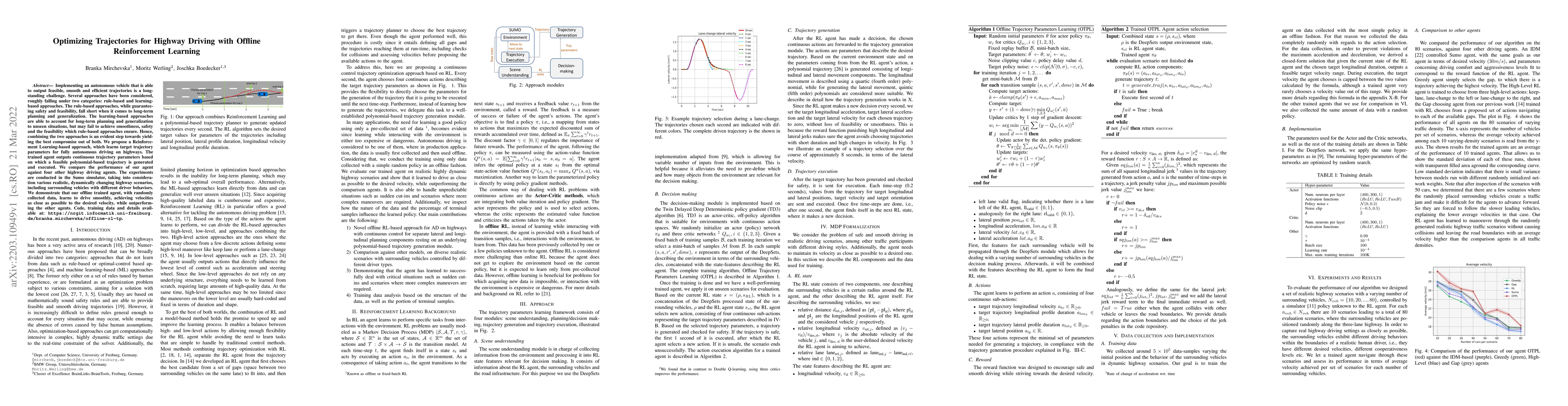 Thumbnail for Optimizing Trajectories for Highway Driving with Offline Reinforcement
  Learning