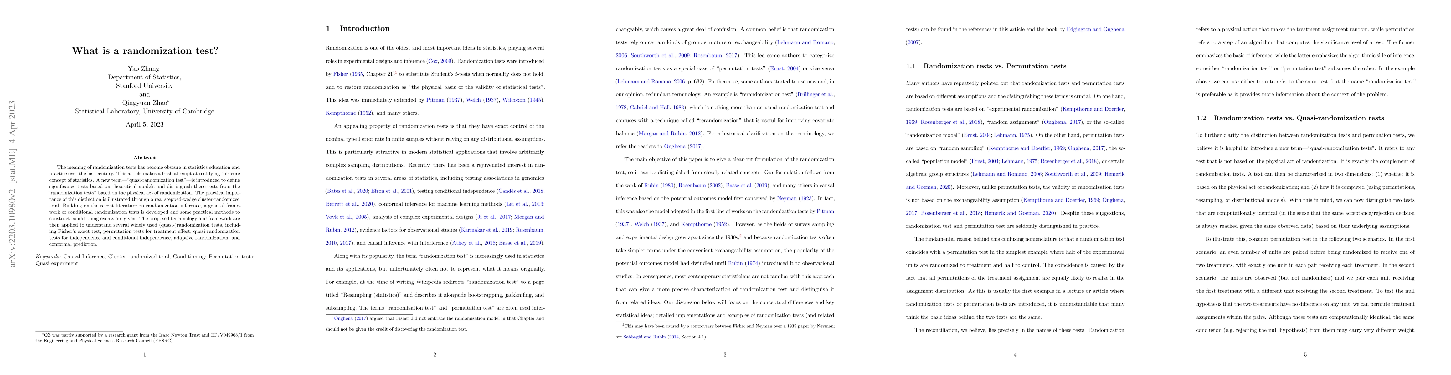 Thumbnail for What is a randomization test?