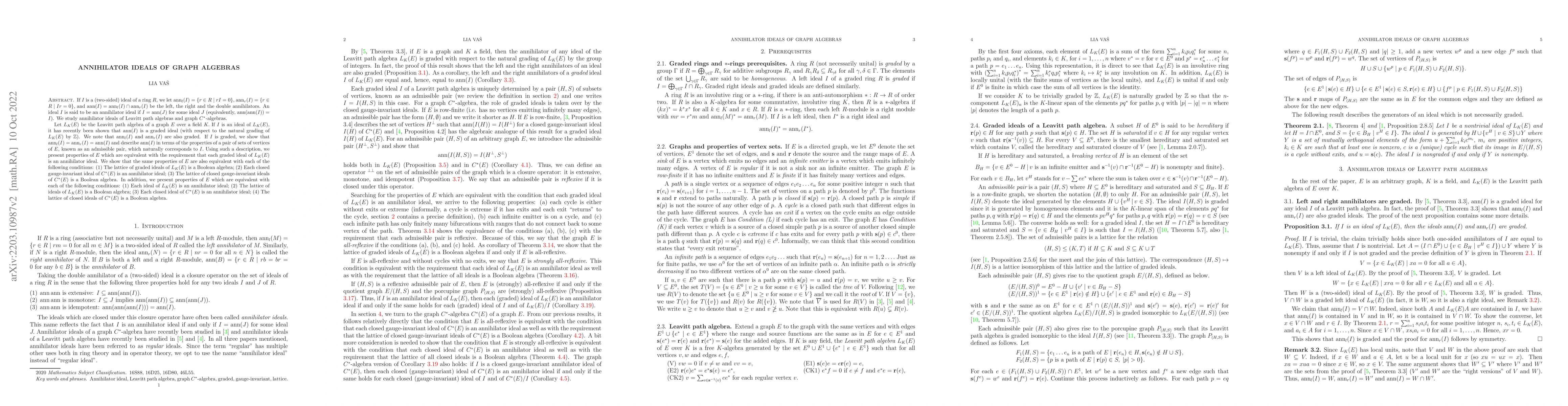 Thumbnail for Annihilator ideals of graph algebras