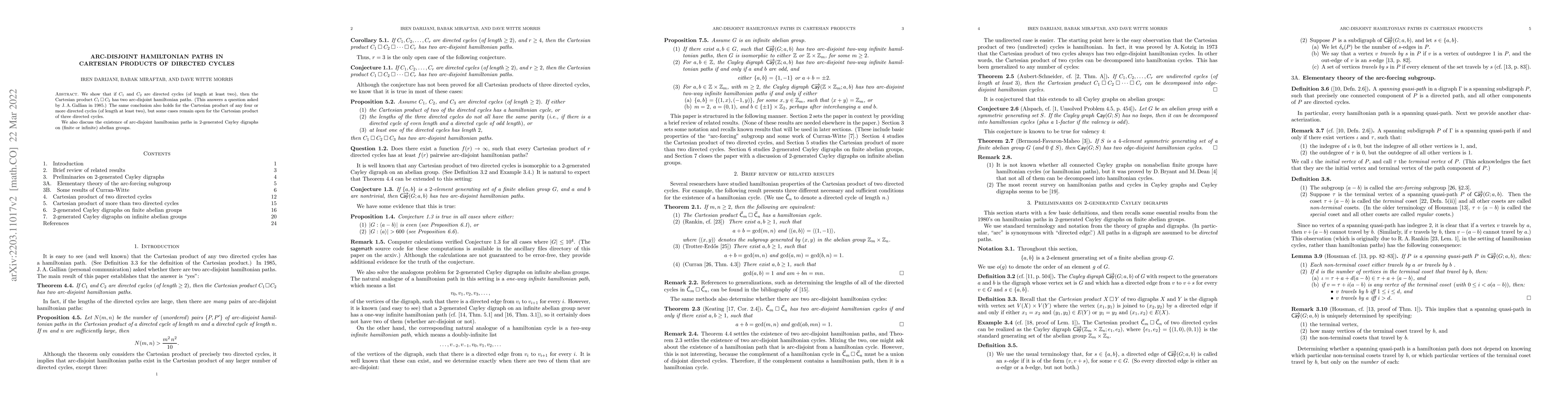 Thumbnail for Arc-disjoint hamiltonian paths in Cartesian products of directed cycles