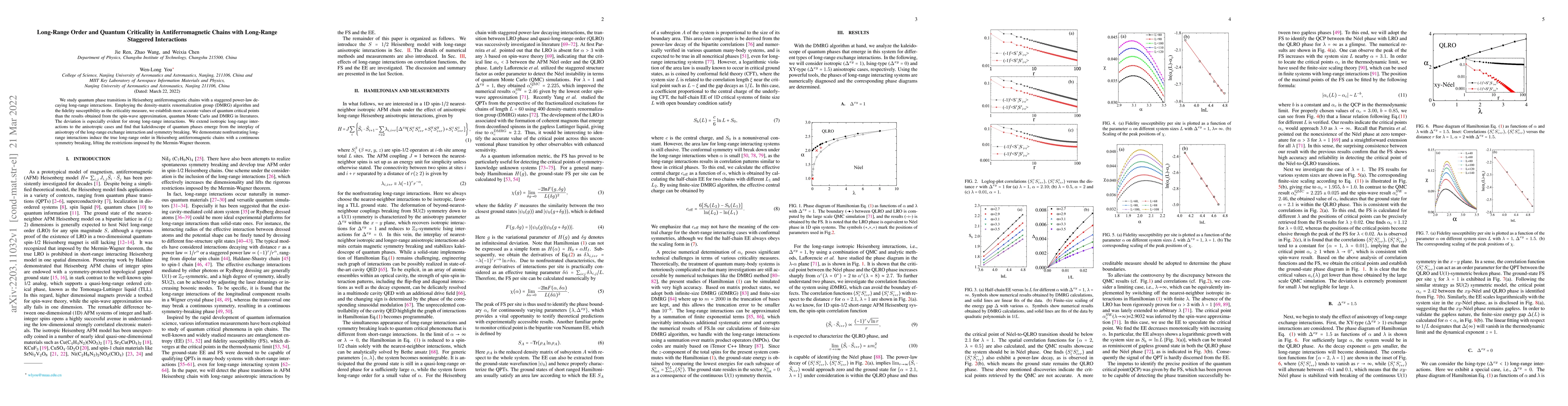 Thumbnail for Long-Range Order and Quantum Criticality in Antiferromagnetic Chains
  with Long-Range Staggered Interactions