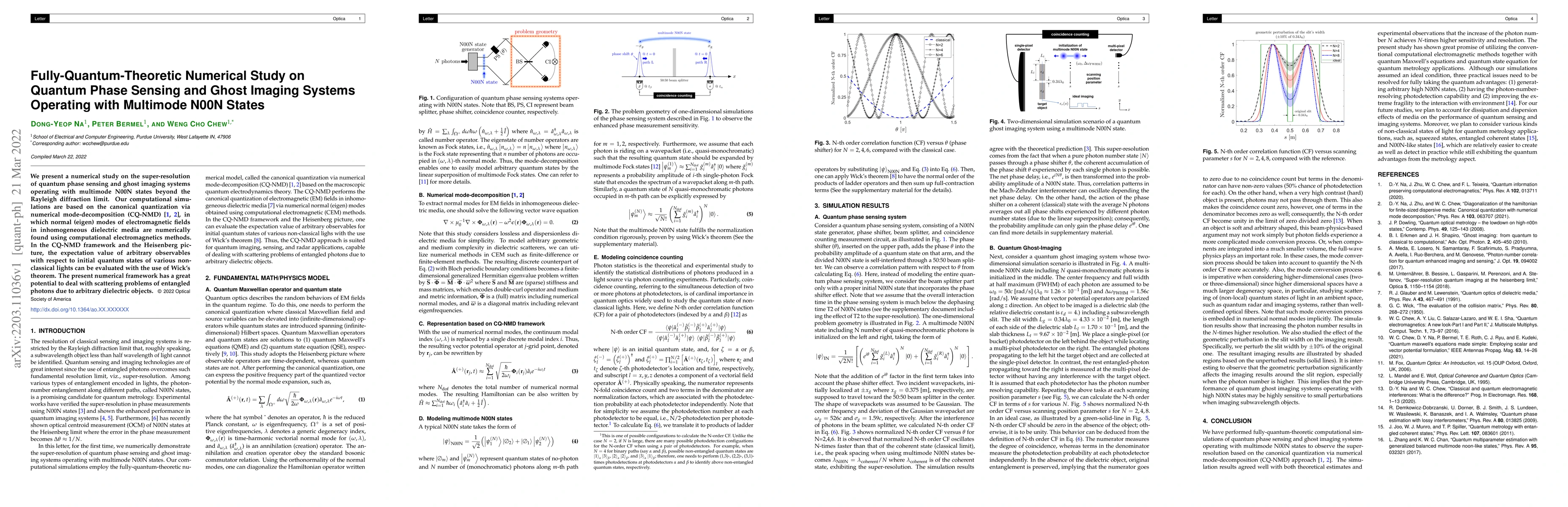 Thumbnail for Fully-Quantum-Theoretic Numerical Study on Quantum Phase Sensing and
  Ghost Imaging Systems Operating with Multimode N00N States