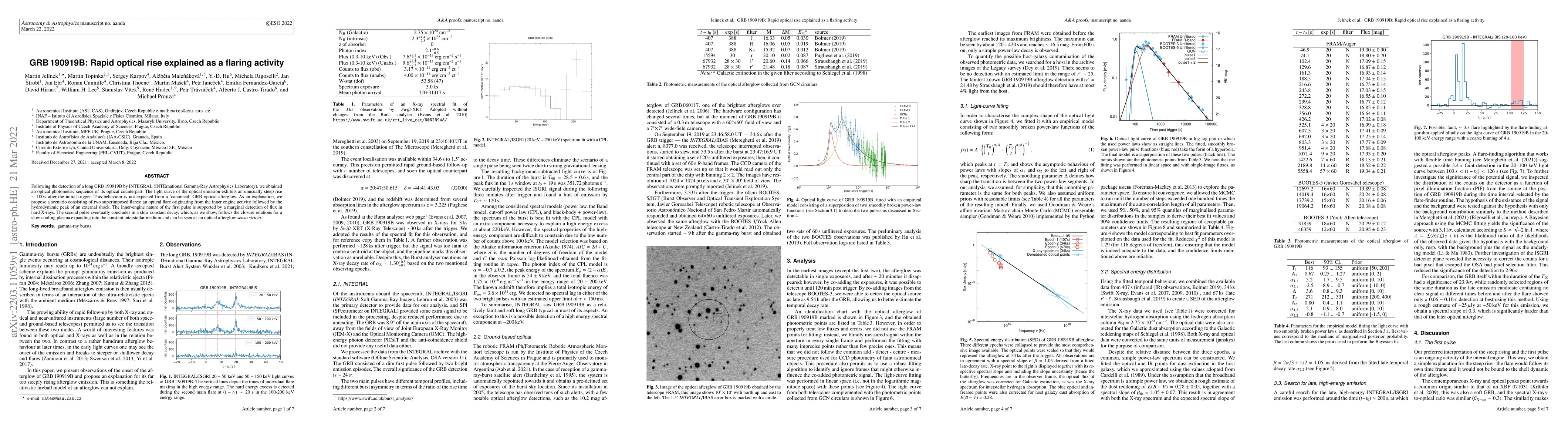 Thumbnail for GRB 190919B: Rapid optical rise explained as a flaring activity