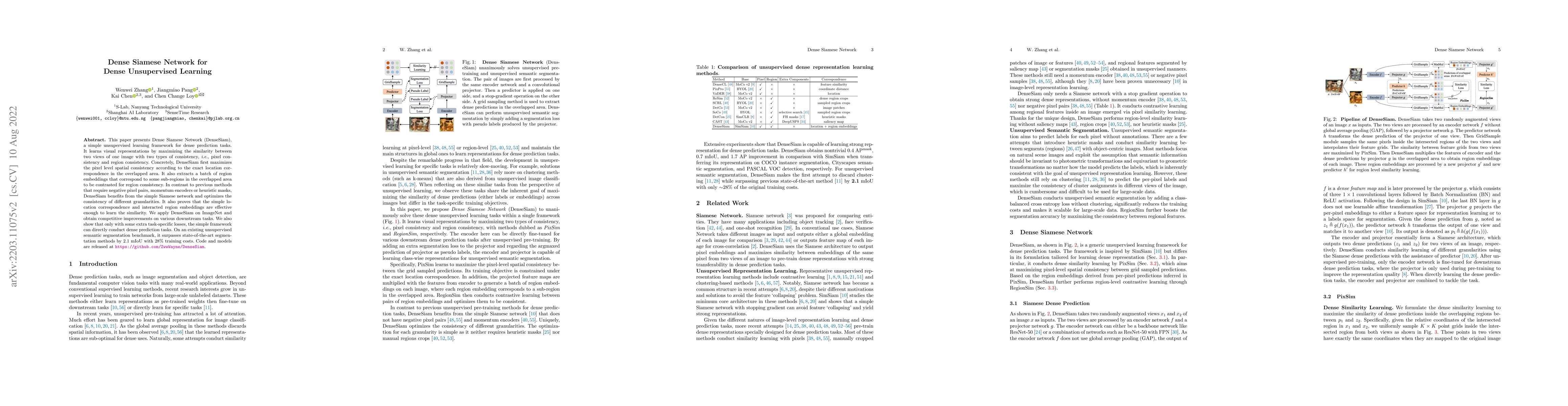 Thumbnail for Dense Siamese Network for Dense Unsupervised Learning