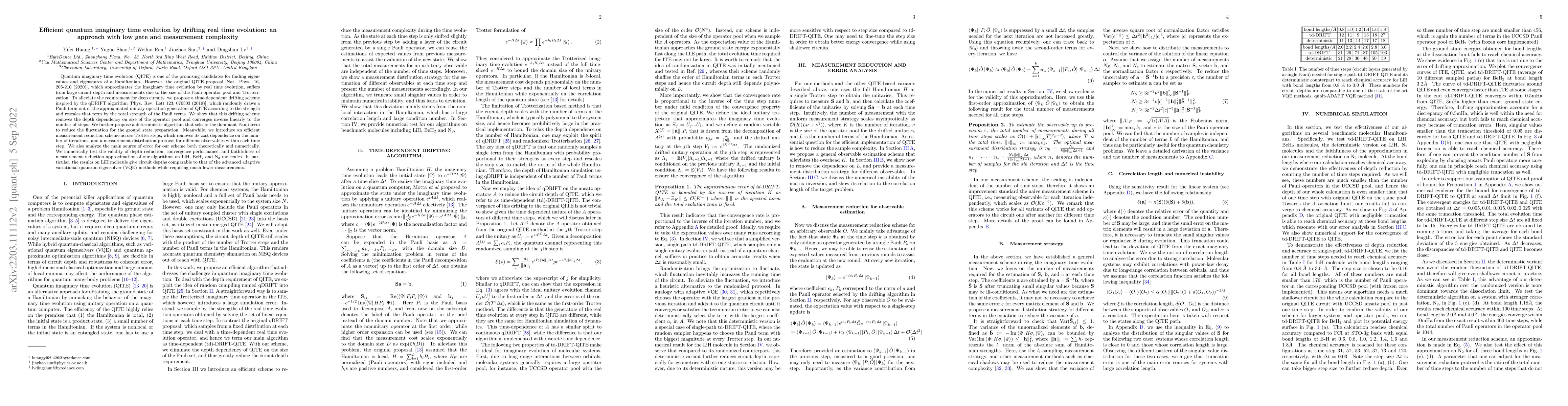Thumbnail for Efficient quantum imaginary time evolution by drifting real time
  evolution: an approach with low gate and measurement complexity