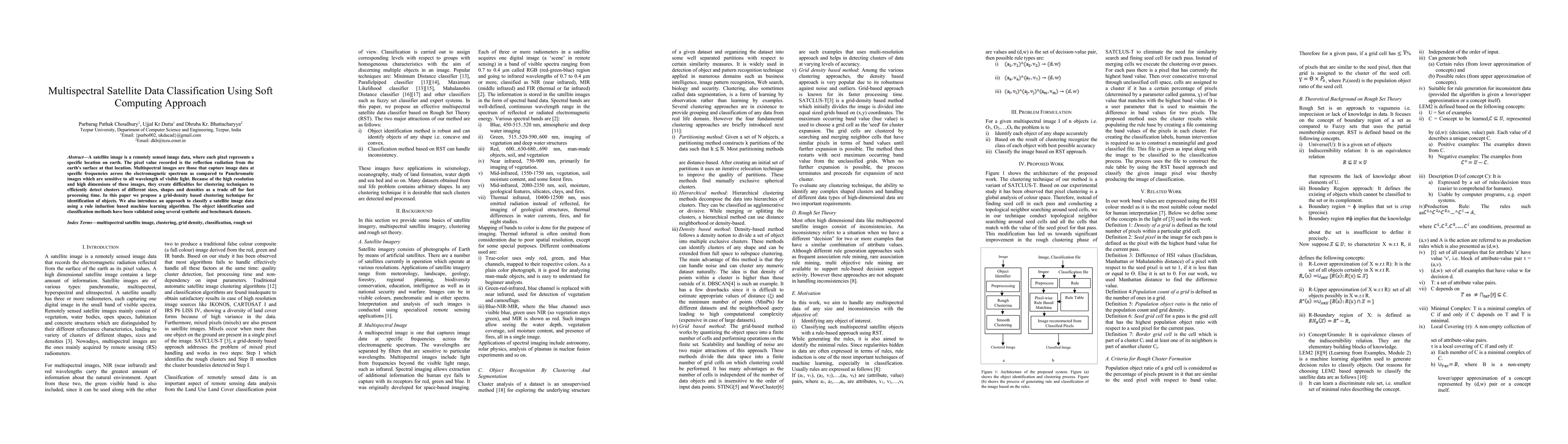 Thumbnail for Multispectral Satellite Data Classification using Soft Computing
  Approach