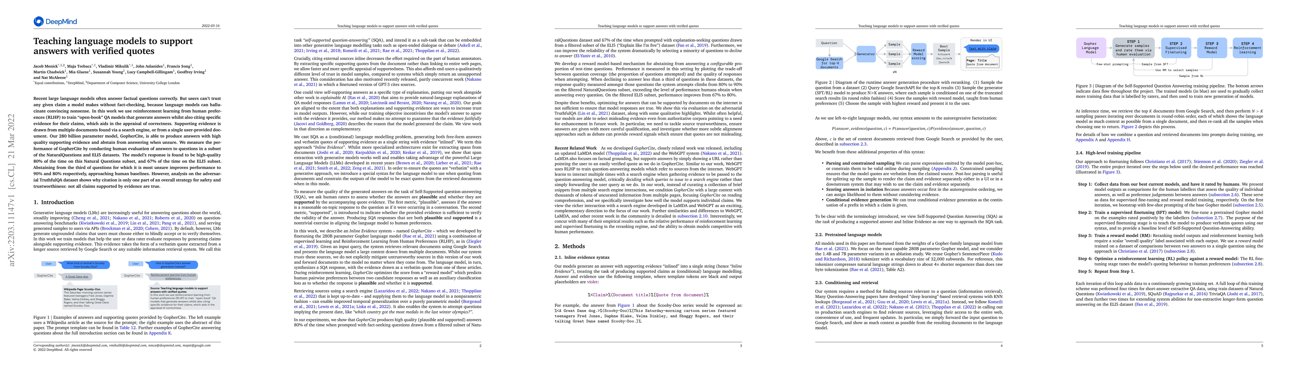 Thumbnail for Teaching language models to support answers with verified quotes