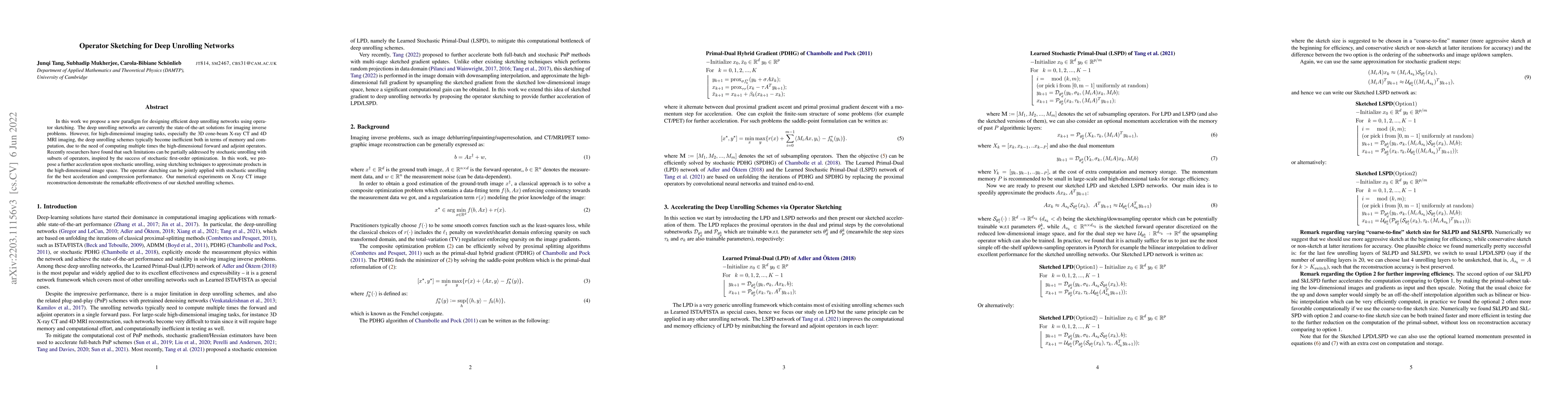 Thumbnail for Operator Sketching for Deep Unrolling Networks