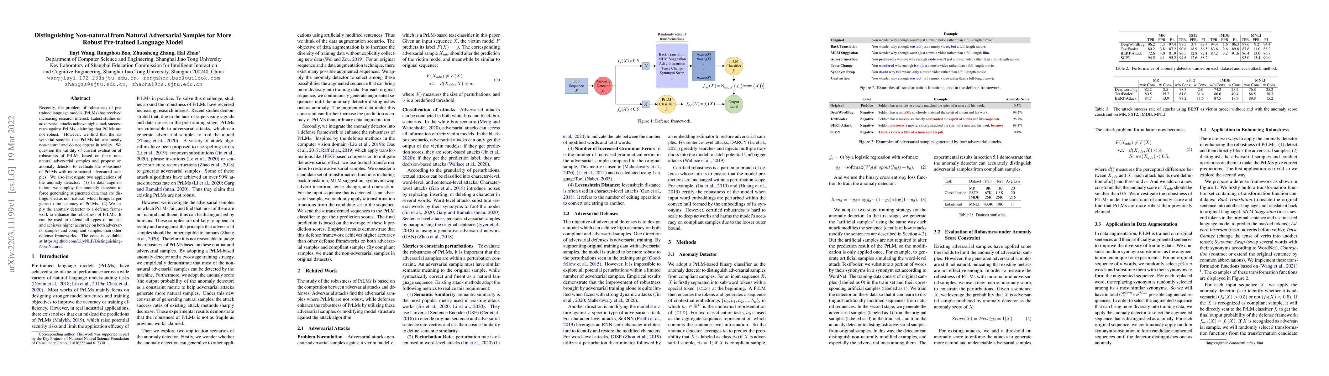 Thumbnail for Distinguishing Non-natural from Natural Adversarial Samples for More
  Robust Pre-trained Language Model