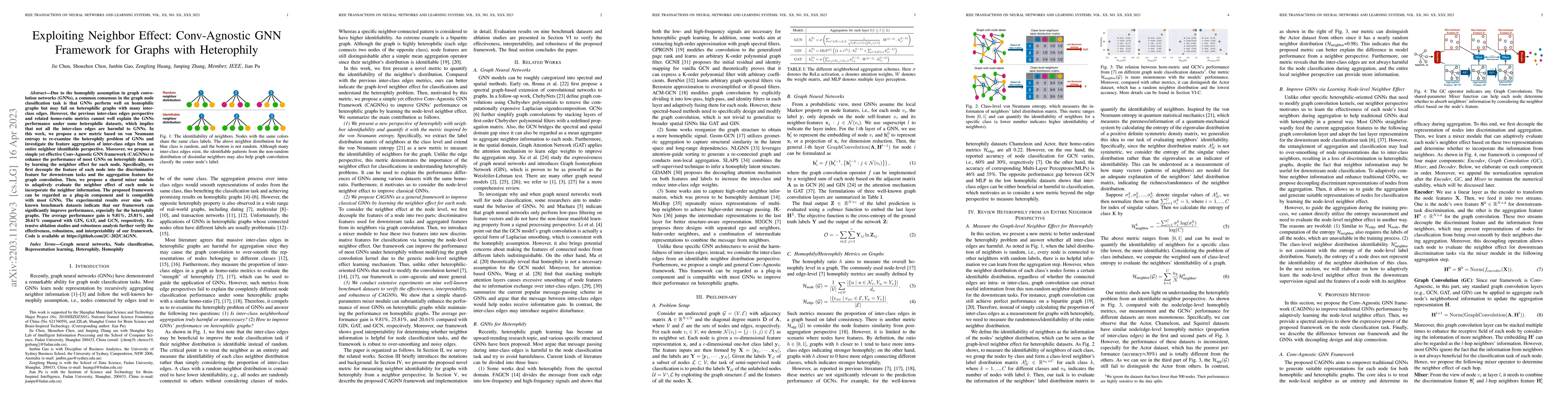 Thumbnail for Exploiting Neighbor Effect: Conv-Agnostic GNNs Framework for Graphs with
  Heterophily