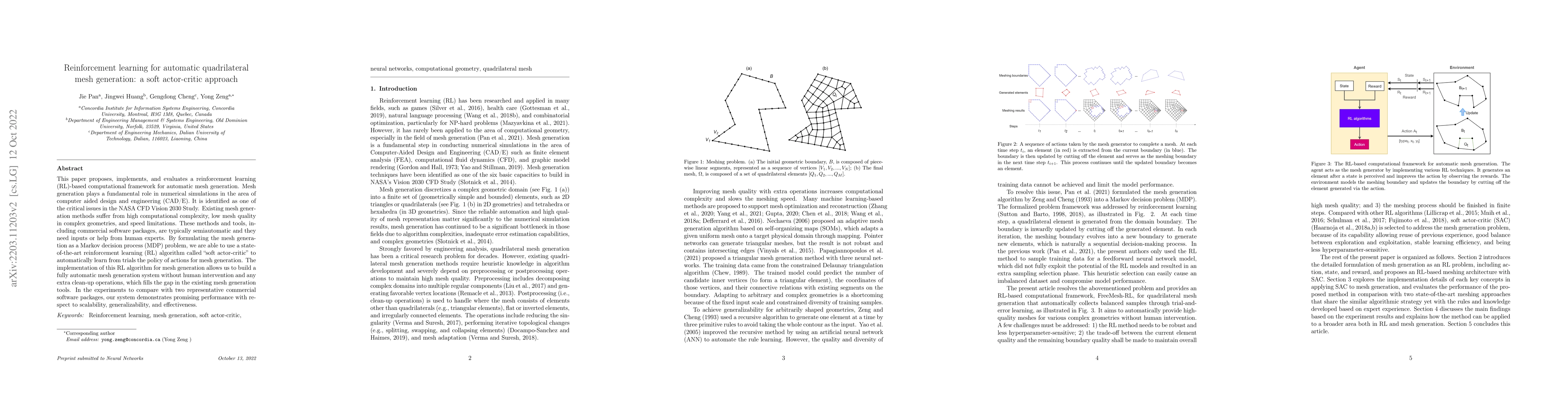 Thumbnail for Reinforcement learning for automatic quadrilateral mesh generation: a
  soft actor-critic approach