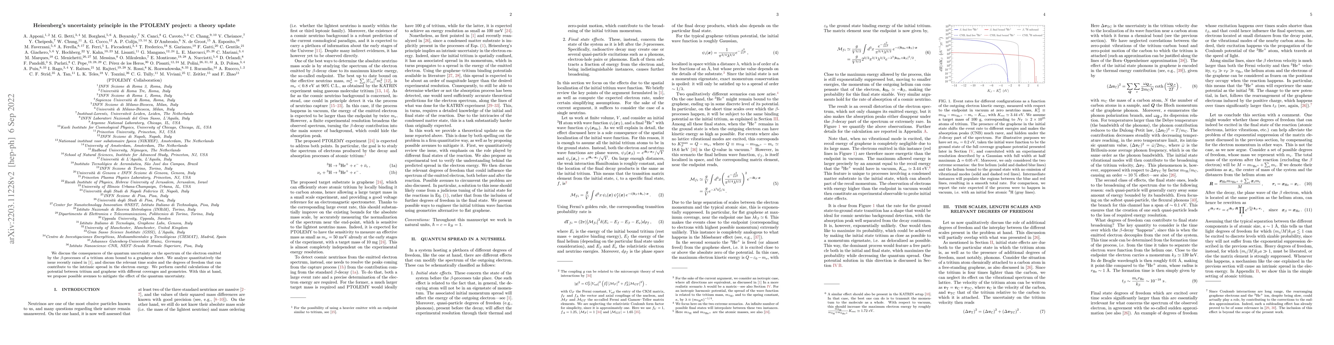 Thumbnail for Heisenberg's uncertainty principle in the PTOLEMY project: a theory
  update
