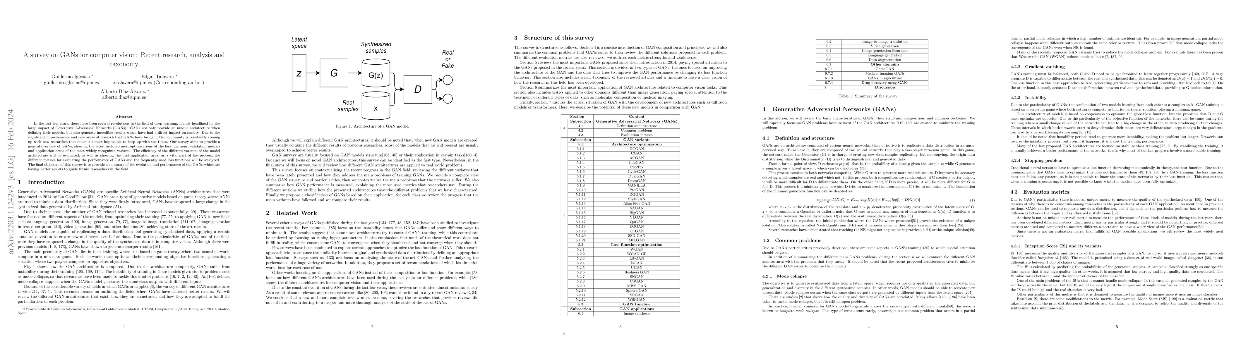 Thumbnail for A survey on GANs for computer vision: Recent research, analysis and
  taxonomy